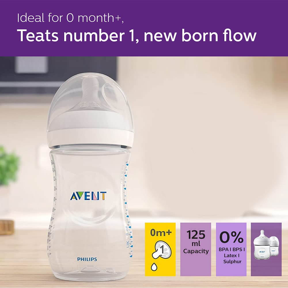 Philips Avent Natural Response Bottle BPA Free 125ml (Pack of 2)