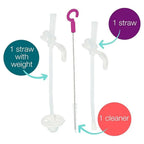 B.Box Sippy Cup Replacement Weighted Straws & Cleaner Brush