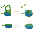 B.Box Travel Bib & Flexible Soft Bite Spoon Set