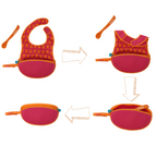 B.Box Travel Bib & Flexible Soft Bite Spoon Set