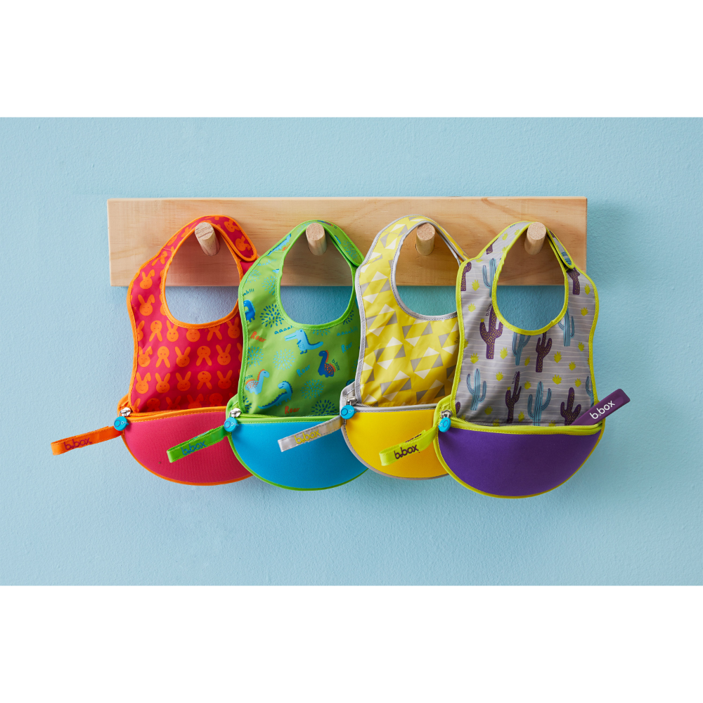 B.Box Travel Bib & Flexible Soft Bite Spoon Set