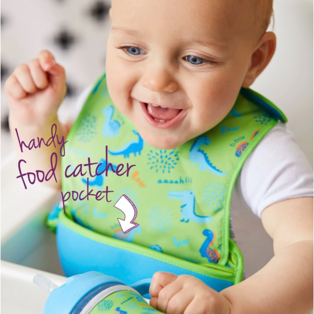 B.Box Travel Bib & Flexible Soft Bite Spoon Set