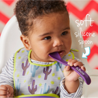 B.Box Travel Bib & Flexible Soft Bite Spoon Set