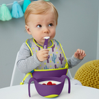 B.Box Travel Bib & Flexible Soft Bite Spoon Set