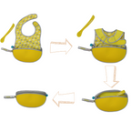 B.Box Travel Bib & Flexible Soft Bite Spoon Set