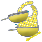 B.Box Travel Bib & Flexible Soft Bite Spoon Set