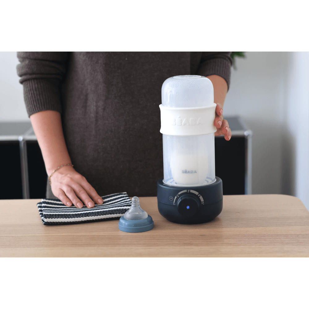 Beaba Baby Bottle Warmer, 3-in-1 Multifunctional, Ultra Fast, Portable, Travel Friendly, Reheats Milk, Baby Food, Compact Design , 0m+
