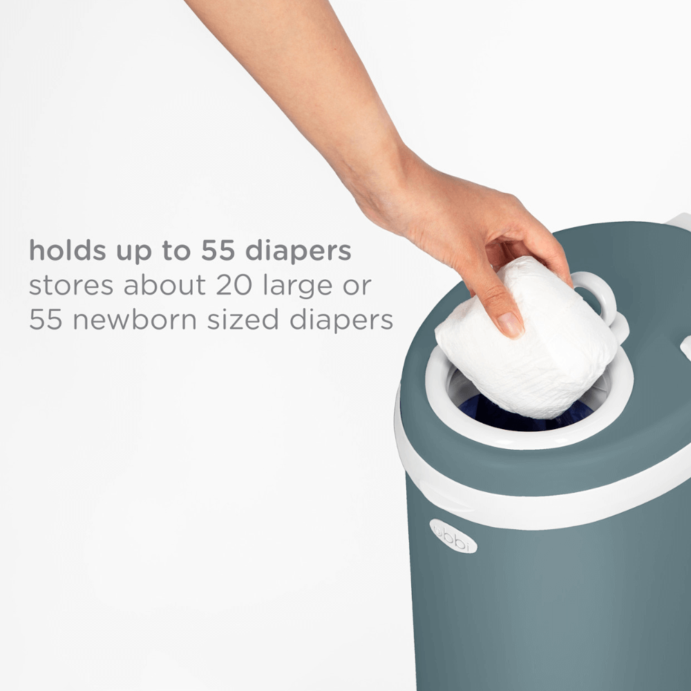 Ubbi Steel Odor Locking Diaper Pail - Open Water