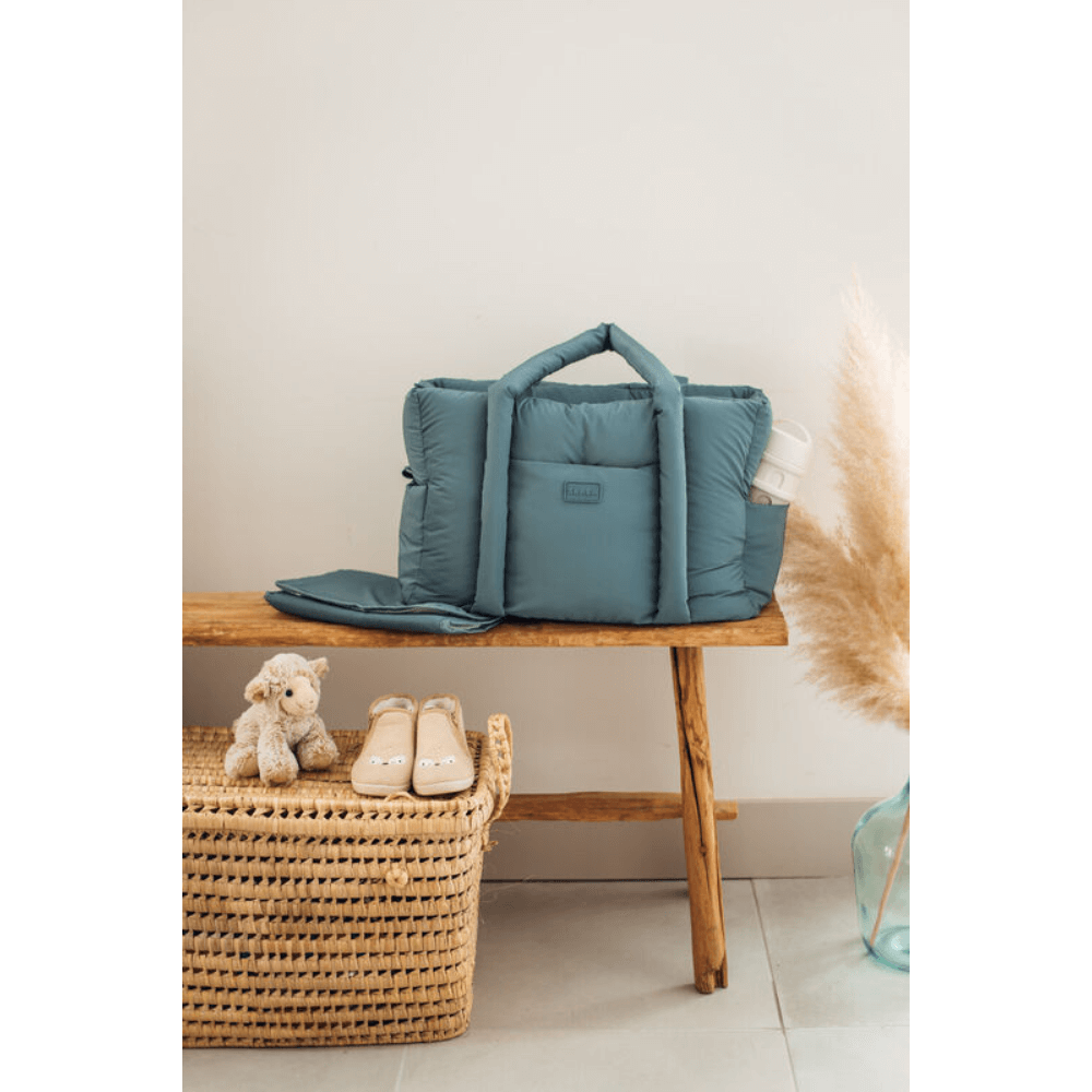 Beaba Paris Puffer Baby Diaper Bag – Multifunctional Travel baby Bag with Large Capacity, Multi-Pocket Organizer with Changing Pad, Insulated Bottle Pouch & Stroller Clips – Ideal for Moms & Dads On the Go