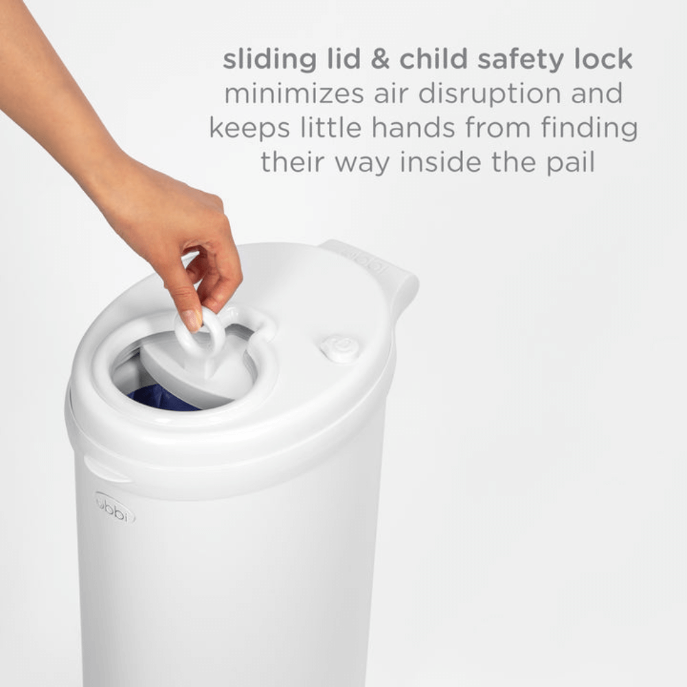Ubbi Steel Odor Locking Diaper Pail - Matte White