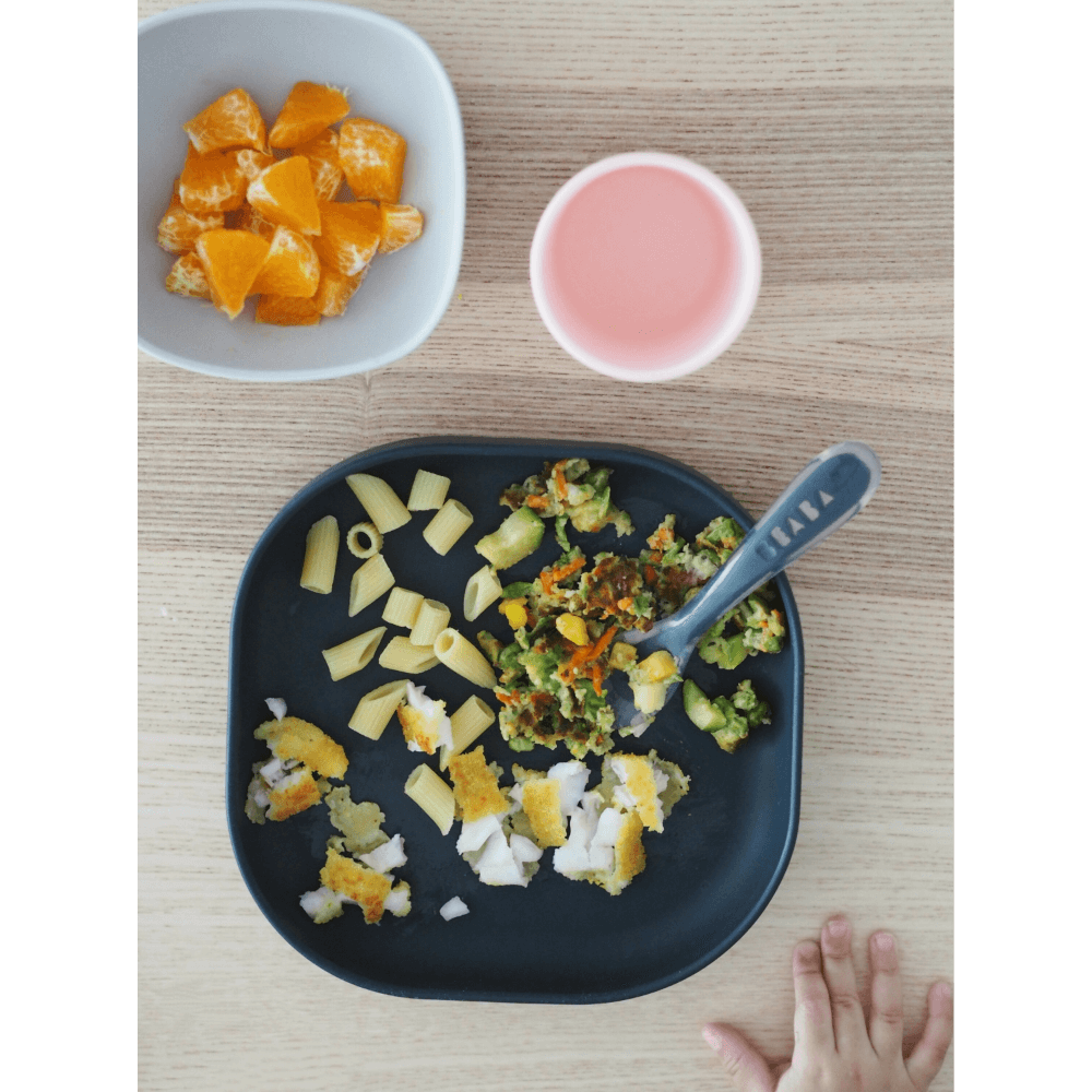 Beaba Silicone 4 Piece Baby Meal Set – Suction Plate, Suction Bowl, Anti-Slip Cup & 2nd Stage Spoon, Non-Slip, Unbreakable, Easy to Clean, BPA-Free Baby Feeding Set for Mess-Free Mealtime Essentials, 4M+