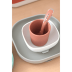 Beaba Silicone 4 Piece Baby Meal Set – Suction Plate, Suction Bowl, Anti-Slip Cup & 2nd Stage Spoon, Non-Slip, Unbreakable, Easy to Clean, BPA-Free Baby Feeding Set for Mess-Free Mealtime Essentials, 4M+