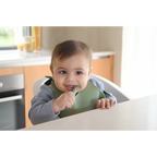 Beaba Set of 2 Silicone Pre-Feeding Spoons for Baby and Infants - Textured Tip + Flat Tip, Gentle on Gums, Short and Round Ergonomic Handle, Soft Food Grade Silicone, 4m+