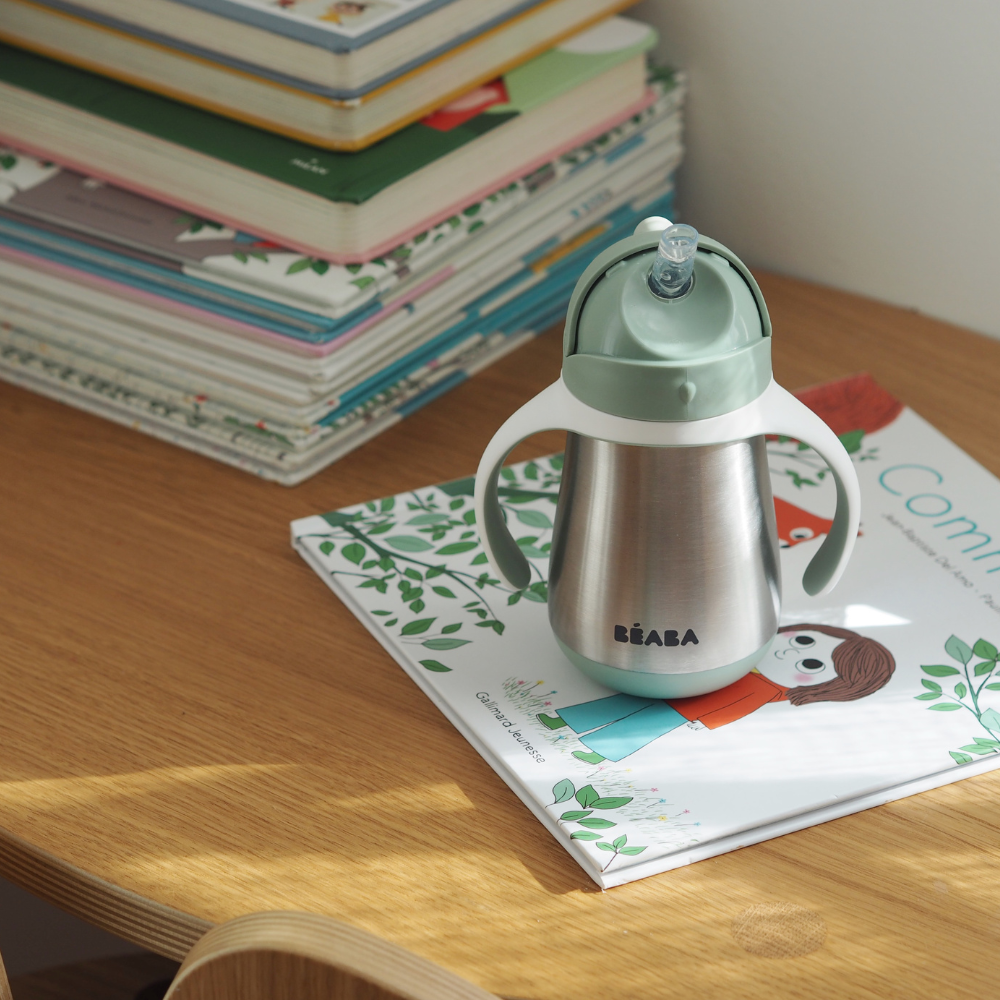 Beaba Stainless Steel Straw Cup - 250 ml