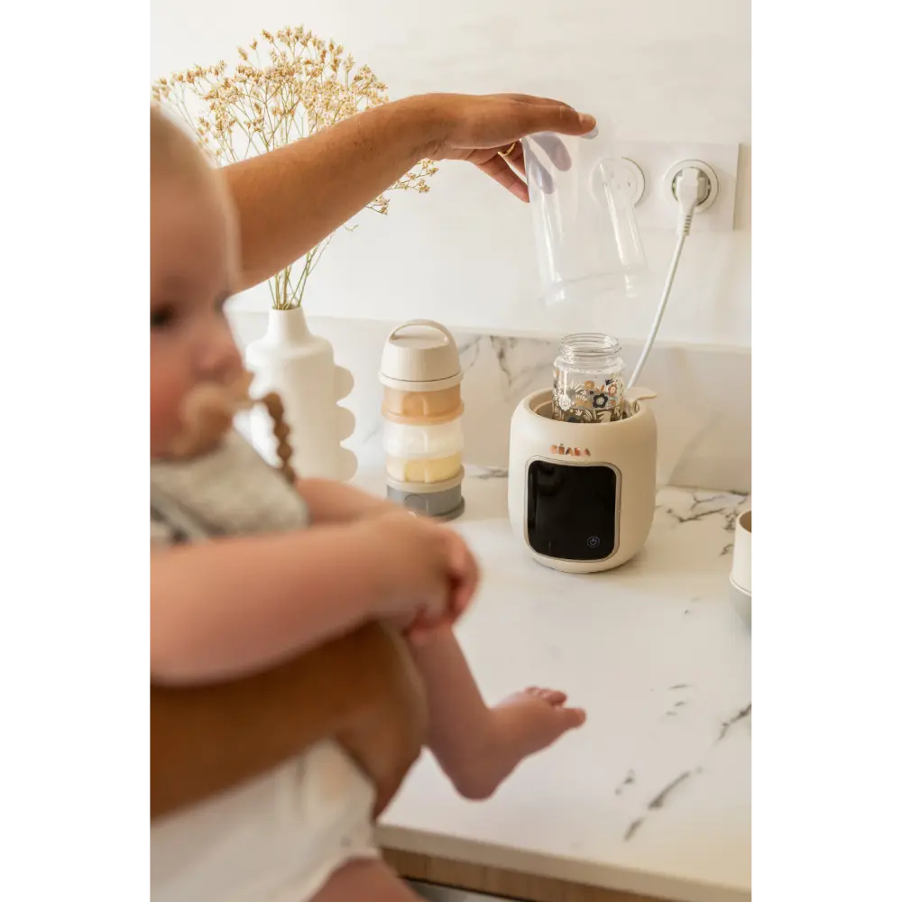 Beaba Multi Milk 5-in-1 Baby Bottle Warmer, Gentle Breast Milk Heating, Fast Steam Mode, Defrost & Baby Food Warmer with LED Display, Touch Screen & Adjustable Timer, Portable, 0m+