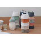 Beaba Stacked Formula Container - Airtight Multifunctional Storage Container for Storing Milk Powder and Baby Food, 4 Interchangeable Compartments, Microwave Safe, Travel Friendly