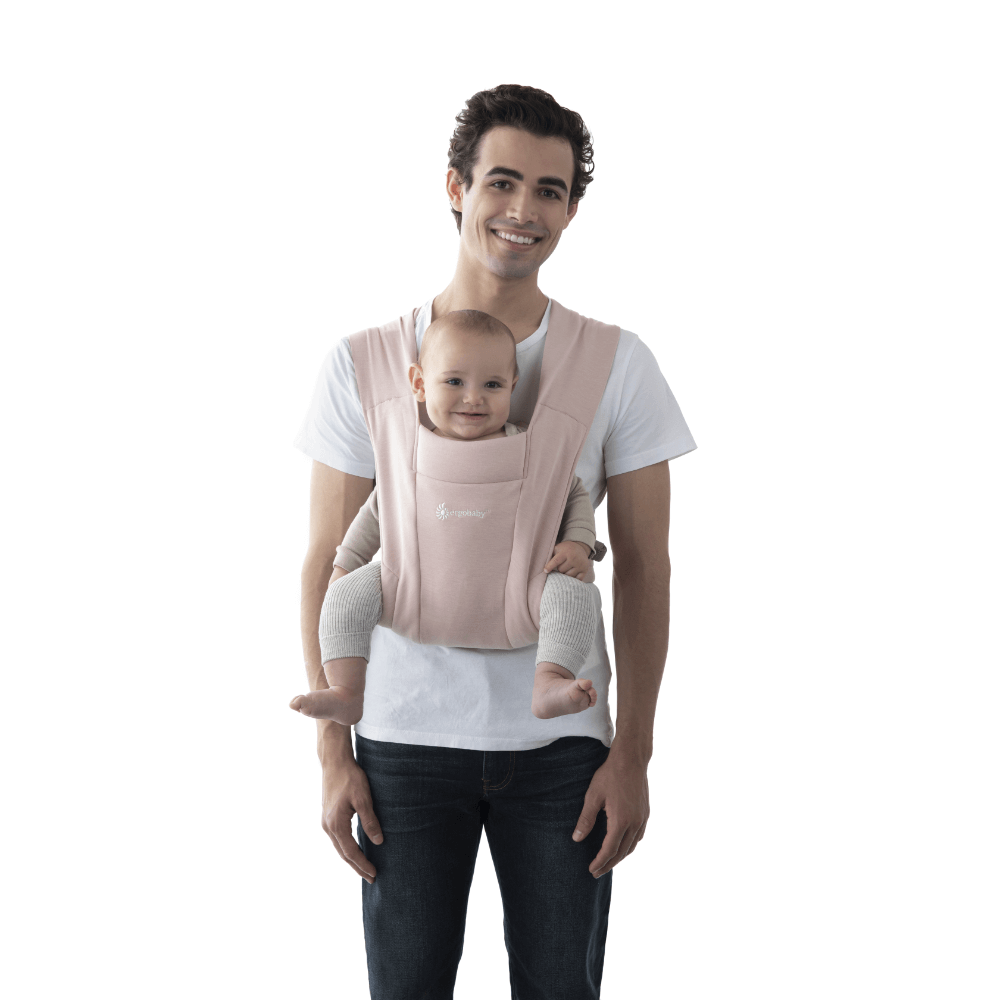 Ergobaby Embrace Newborn Baby Carrier, Soft, Cosy & Lightweight Newborn Ready Carrier, Ergonomic “M” Position, Padded Head & Neck Support, Adjustable Waistbelt & Cross Straps, 2 Carry Positions, Easy to Use, 3-11 Kgs, 0-12 Months