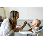 Beaba 1st Stage Soft Silicone Spoon - Set of 2, Baby Led Weaning Self Feeding Training Spoon with Ultra Soft Tip, Gum Friendly, Ergonomic Handles, Easy to clean, BPA Free, 4m+