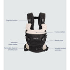 Nuna Cudl Clik Baby Carrier-4 Carry Positions-Innovative Leg Openings-For 0 to 3Y (Upto 16Kg) - Caviar