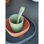 Beaba Silicone 4 Piece Baby Meal Set – Suction Plate, Suction Bowl, Anti-Slip Cup & 2nd Stage Spoon, Non-Slip, Unbreakable, Easy to Clean, BPA-Free Baby Feeding Set for Mess-Free Mealtime Essentials, 4M+