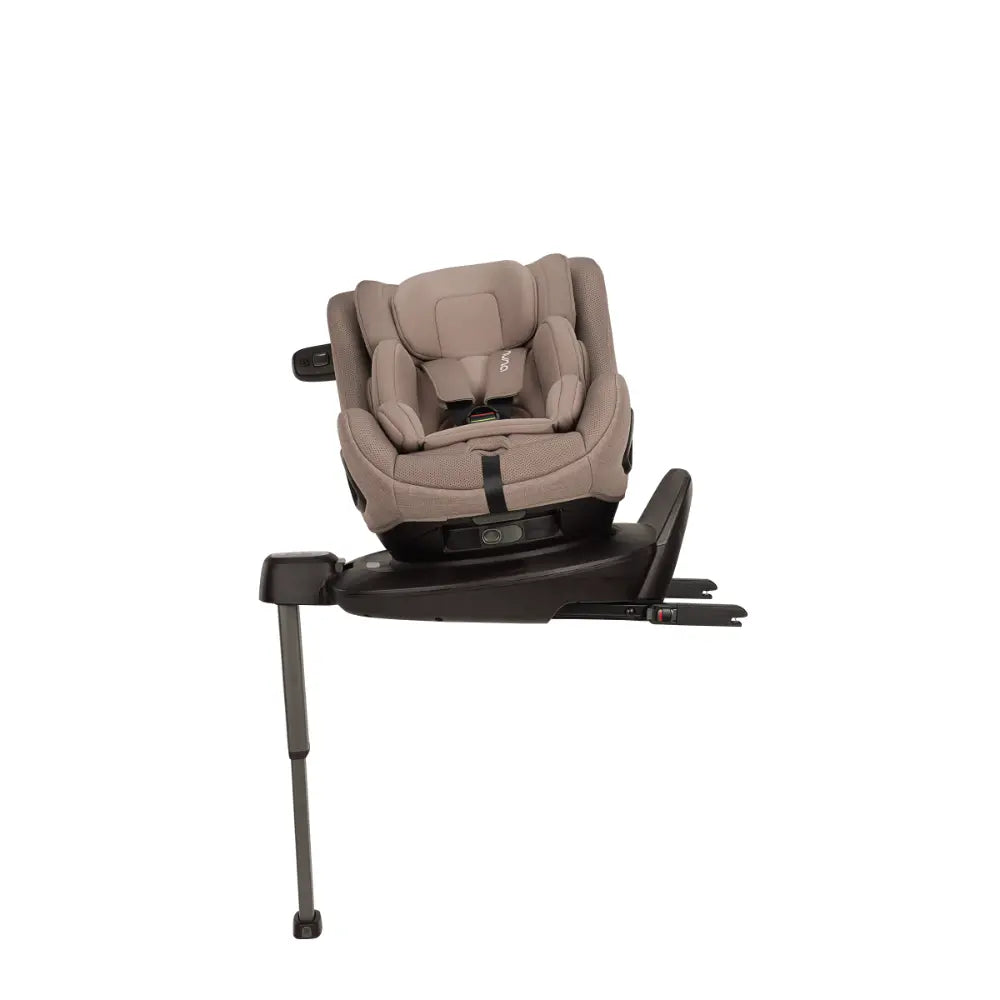 Nuna PRUU Aire Infant Car Seat|Convertible (Forward & Rear Facing)|360 Degrees Rotation with Base|Retractabe Sun Canopy|Moisture Absorbing Airy Mesh|5 Positions Recline In Both Mode|For 0 to 4Y|Upto 19 Kg - Cedar
