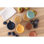 Beaba Glass Storage Container - Ideal Airtight Container for Storing Baby Snacks and Meals with Graduation Measuring Scale, Heat, Freeze, Sterilization, and Microwave Safe, 250ML, Set of 6