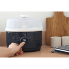 Beaba 2-in-1 Baby Bottle Sterilizer and Dryer, Fast 8-Min Steam Sterilization, Eliminates 99.9% Bacteria, 3 Modes – Sterilize, Dry or Both, Large Capacity for 6 Bottles & Accessories, Night Blue, 0m+