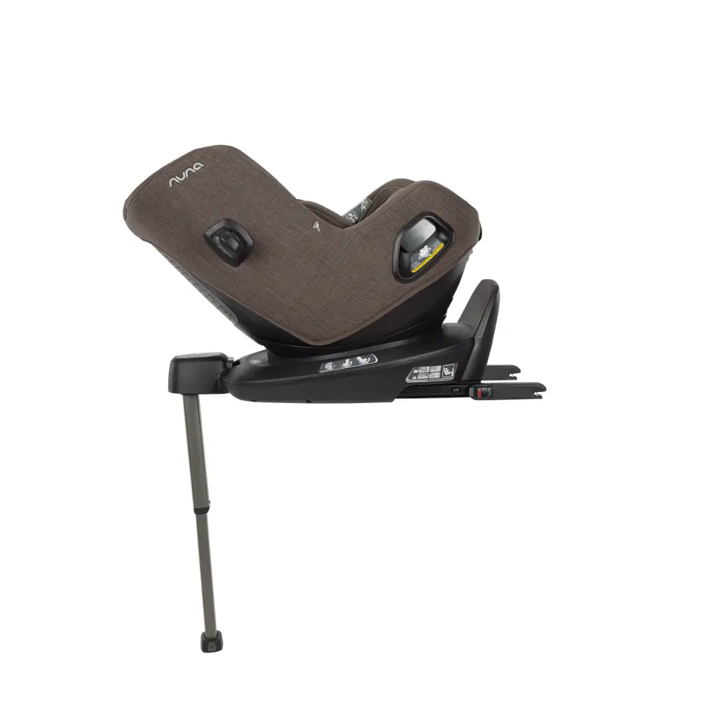Nuna Pruu Baby Car Seat-Convertible Car Seat-360° Rotation-5 Position Reclining Seat-Integrated Rebound Bar to Minimize Rotation During Impact-2 Years Warranty-For 0 to 4Y (Upto 19Kg) - Chestnut