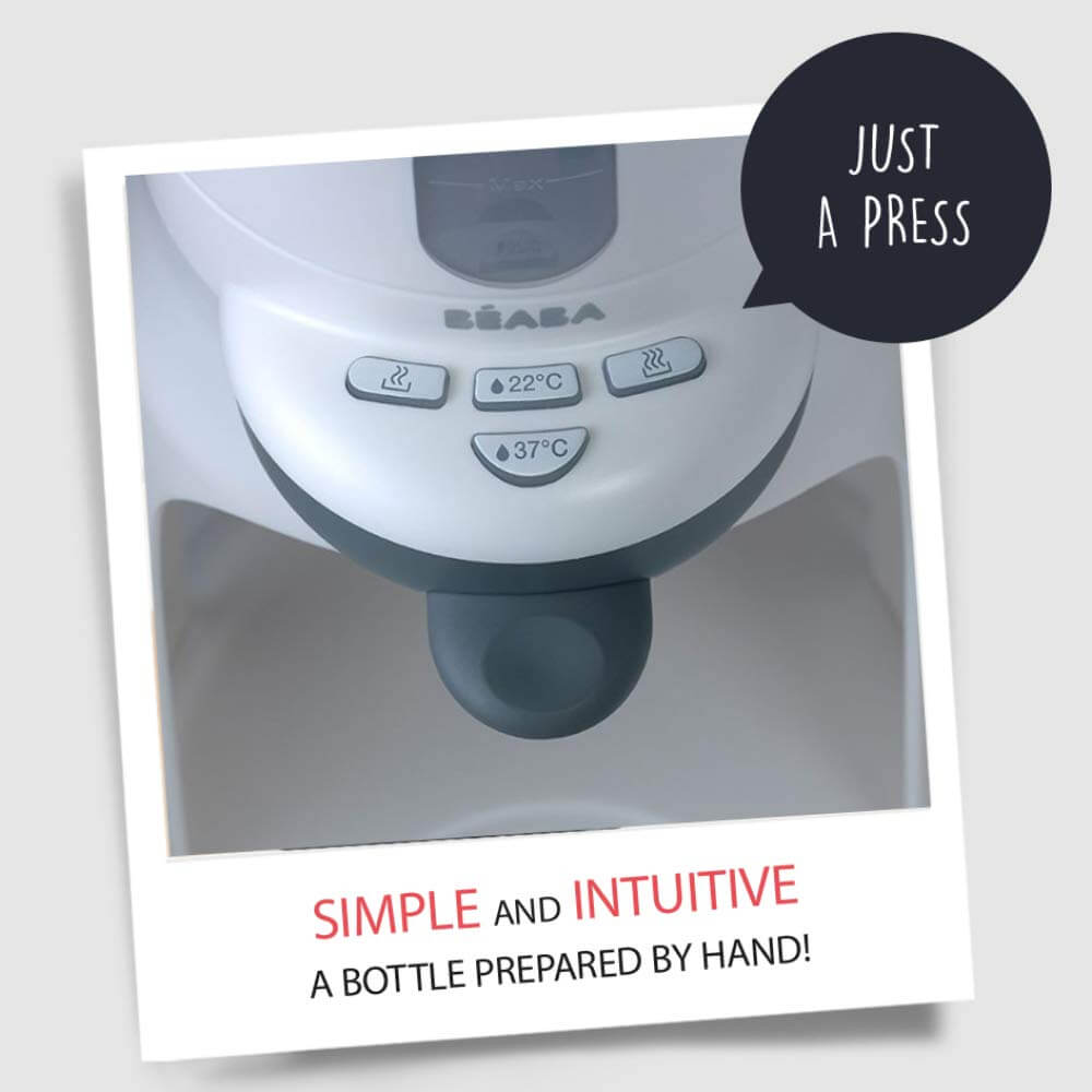 Beaba Bib Expresso Bottle Preparer and Warmer for Baby and Children - Single Handed Fast Preparation - Adjustable Temperature