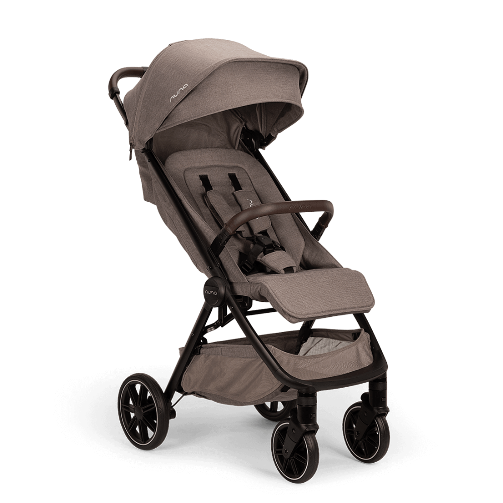 Nuna Trvl LX Cabin Friendly Stroller|Lightweight-Compact|One Hand Fold|Extendable Canopy|Big Rear Wheel|All Wheel Suspension|0 to 4Y (Upto 22Kg) - Cedar