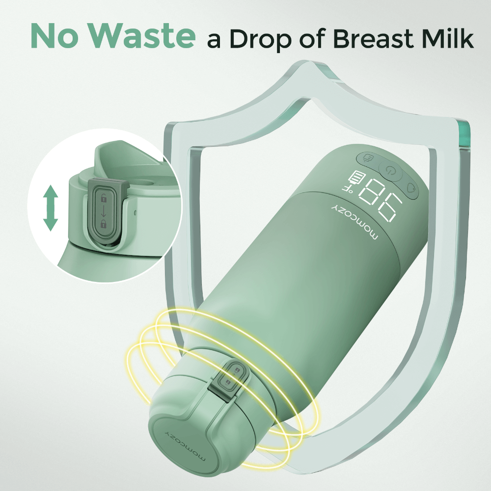Momcozy Superfast Portable Breast Milk & Water Warmer – Fast Heating, Rechargeable & Travel-Friendly - Green