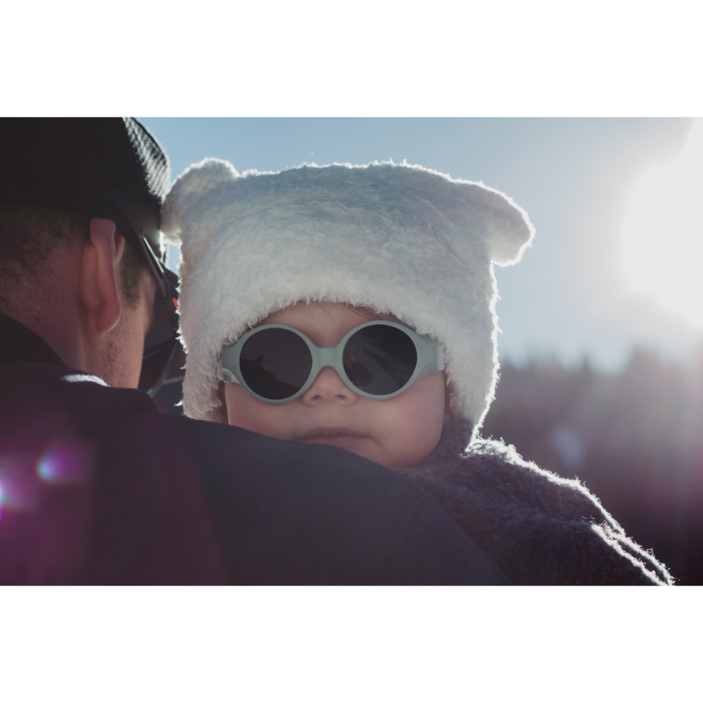 Beaba Newborn Sunglasses - 0-9 Months, Unbreakable Sunglasses for Infants, 100% UV Protection, CAT 4 Side Protection Optimal Comfort, Adjustable Elastic Headband, Birth - 9 Months