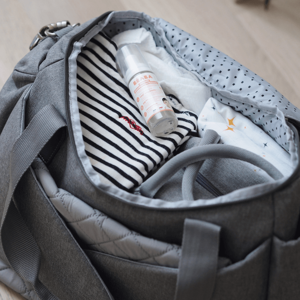 Beaba Sydney Baby Diaper Bag – Multifunctional Travel baby Bag with Large Capacity, Multi-Pocket Organizer with Changing Pad, Insulated Bottle Pouch & Stroller Clips – Ideal for Moms & Dads On the Go
