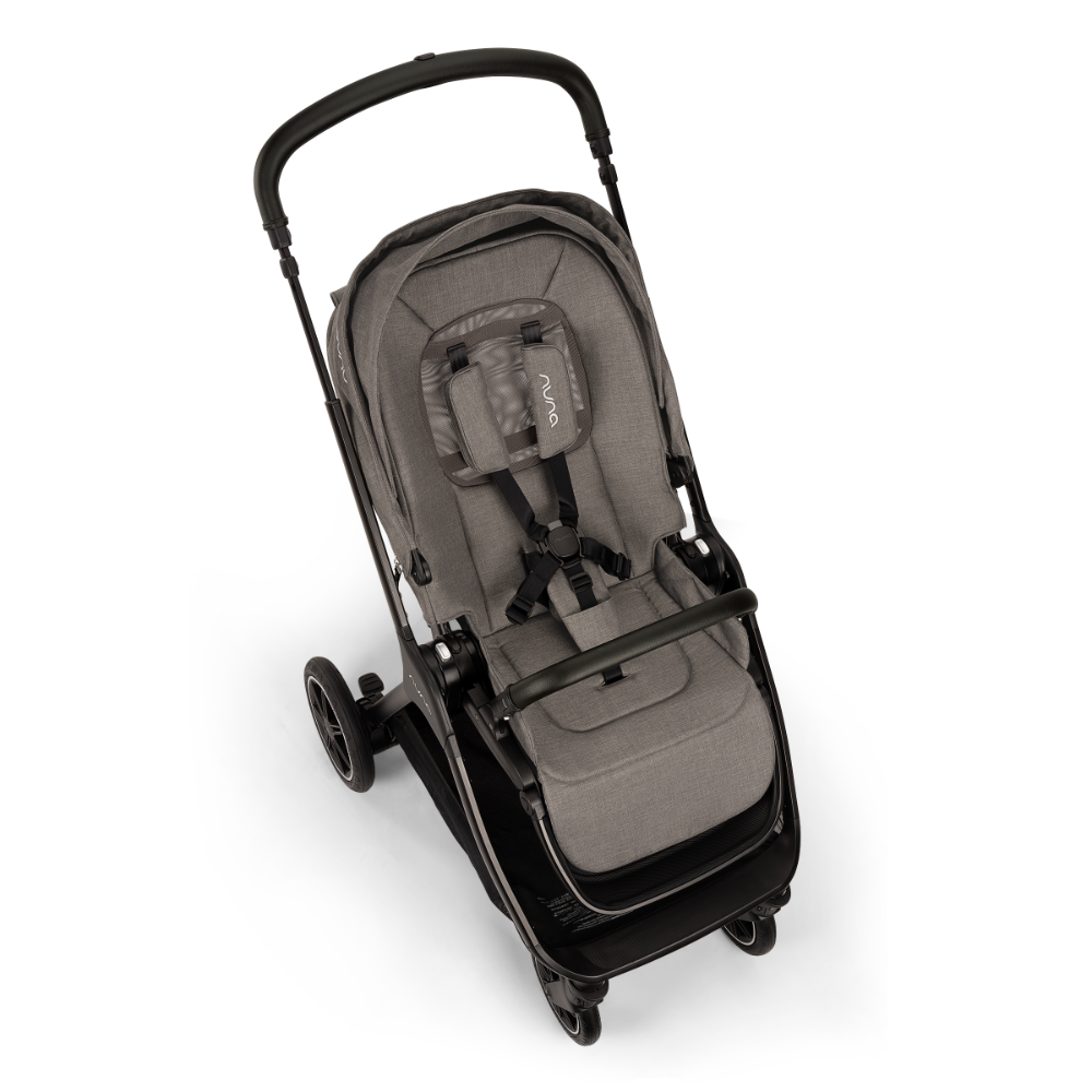 Nuna TRIV Next Reversible Seat Stroller with Flat Recline|Height Adjustable Handle Bar|All Terrain|All Wheel Suspension|One Hand Fold|Rain Cover & Post Adaptors|0 to 4Y (Upto 22Kg)-Granite