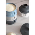 Beaba Stacked Formula Container - Airtight Multifunctional Storage Container for Storing Milk Powder and Baby Food, 4 Interchangeable Compartments, Microwave Safe, Travel Friendly