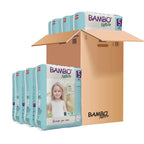 Bambo Nature Monthly Box - Premium Baby Tape Diapers for Babies, Super Absorbent, Breathable, Extra Soft, Dermatologically Tested, Hypoallergenic Infant Nappies With Wetness Indicator