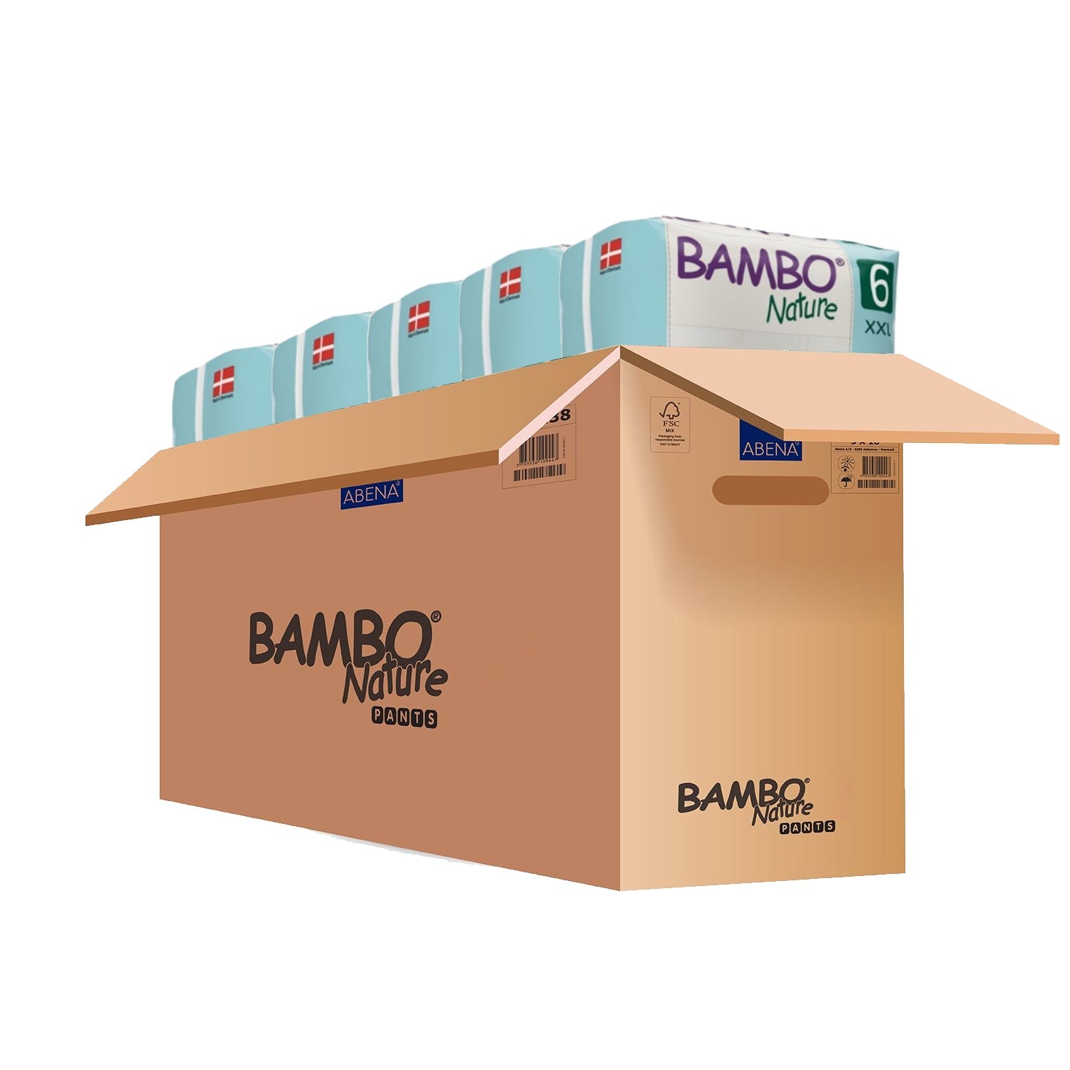 Bambo Nature Monthly Box - Premium Baby Pant Diapers for Babies, Super Absorbent, Breathable, Extra Soft, Dermatologically Tested, Hypoallergenic Infant Nappies With Wetness Indicator