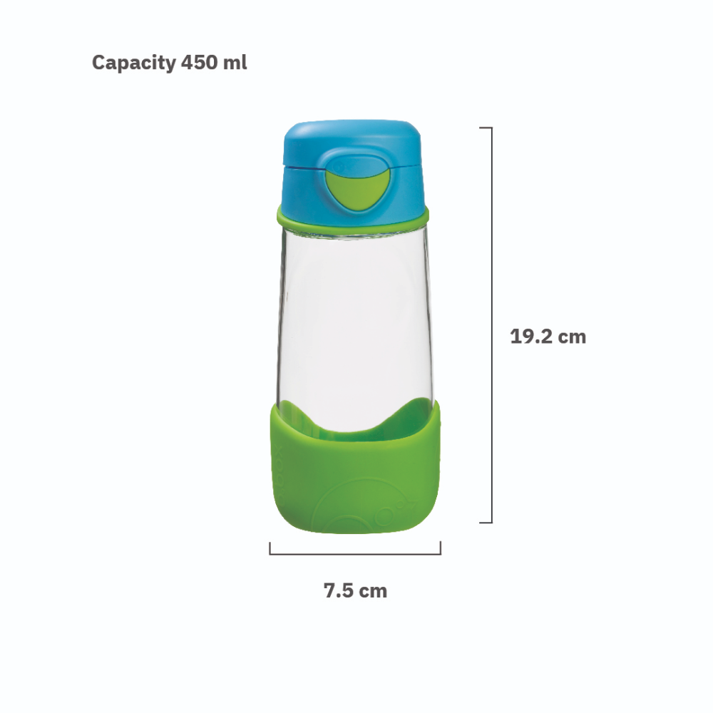 B.Box Flip Top Lid Spout Drink Bottle for kids - Leak Proof & Easy to Carry 450ml