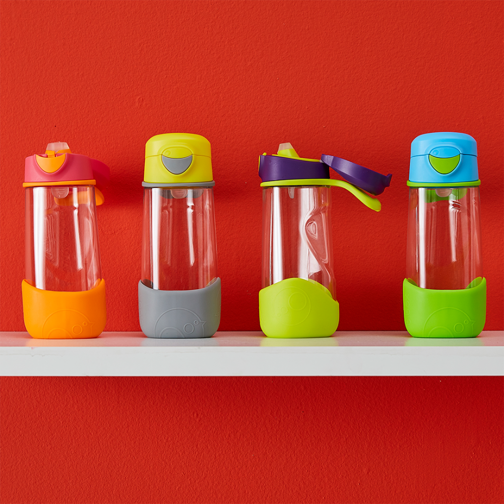B.Box Flip Top Lid Spout Drink Bottle for kids - Leak Proof & Easy to Carry 450ml