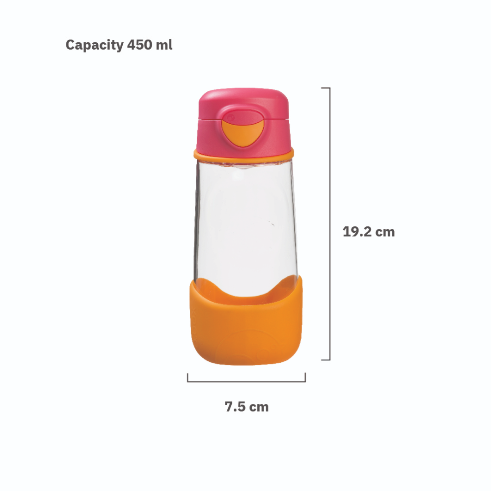 B.Box Flip Top Lid Spout Drink Bottle for kids - Leak Proof & Easy to Carry 450ml