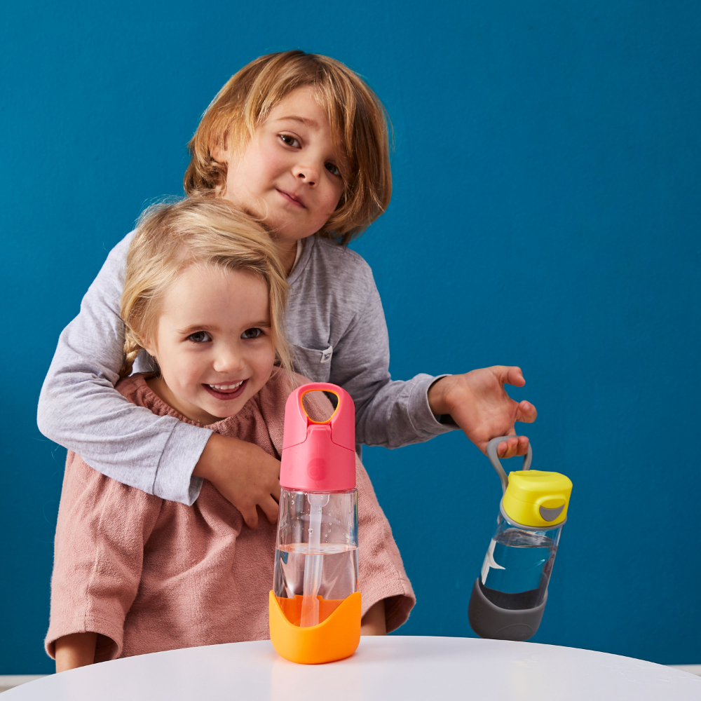 B.Box Flip Top Lid Spout Drink Bottle for kids - Leak Proof & Easy to Carry 450ml