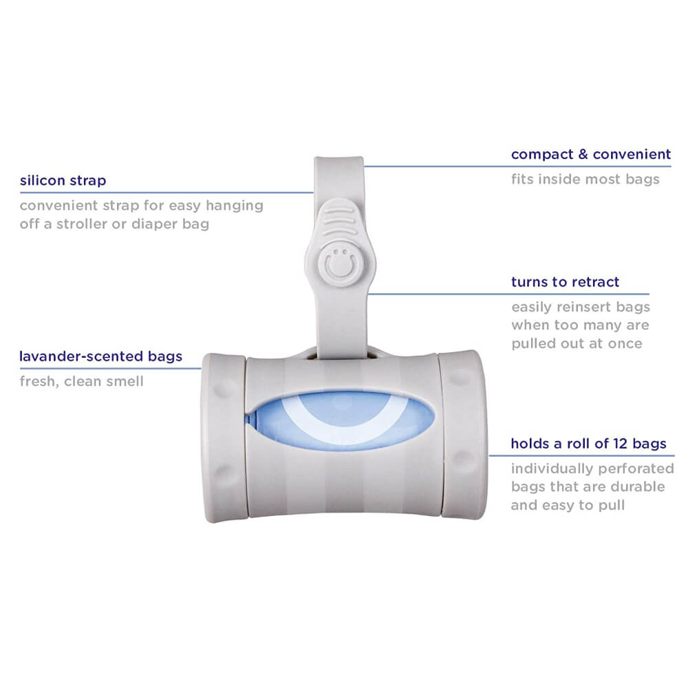 Ubbi On the Go Bag Dispenser for Baby Travel