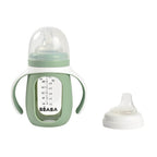 Beaba 2 in 1 Glass Bottle With Sleeve - 210 ml