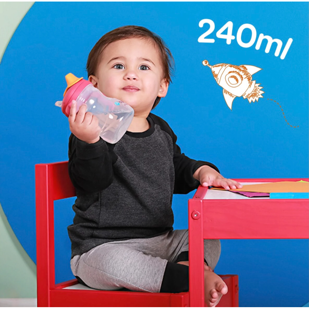 B.Box Soft Spout Sippy Cup (240ml) - Gentle Silicone Spout, Easy-Grip Handles & Leak-Proof Design