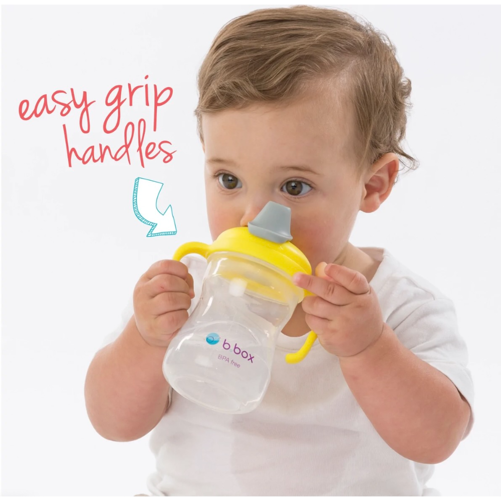 B.Box Soft Spout Sippy Cup (240ml) - Gentle Silicone Spout, Easy-Grip Handles & Leak-Proof Design