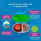 B.Box Leak Proof 2 sections Snackbox for Toddlers - Easy to Carry & BPA free