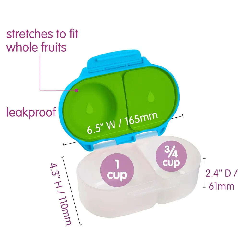 B.Box Leak Proof 2 sections Snackbox for Toddlers - Easy to Carry & BPA free
