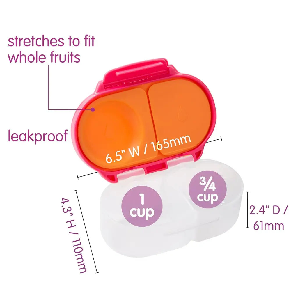 B.Box Leak Proof 2 sections Snackbox for Toddlers - Easy to Carry & BPA free