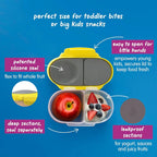 B.Box Leak Proof 2 sections Snackbox for Toddlers - Easy to Carry & BPA free