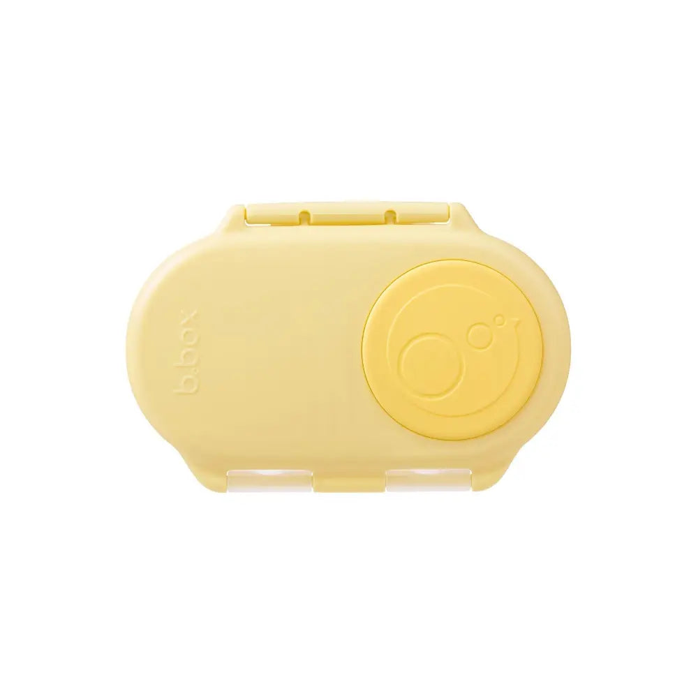 B.Box Leak Proof 2 sections Snackbox for Toddlers - Easy to Carry & BPA free - Lemon Twist Yellow